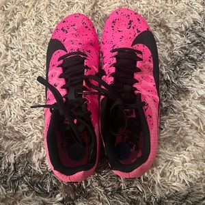 Nike hot pink track shoes (spikes)